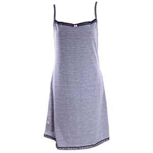 Cotton nightgown with thin straps Grey pixels