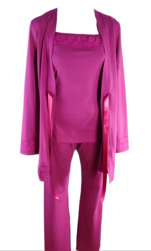 Comfy bordo elegant 3-piece pajama set for women