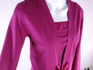 Comfy bordo elegant 3-piece pajama set for women